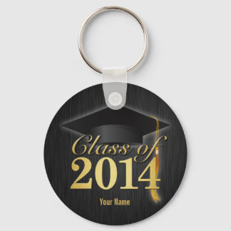 Elegant Black and Gold Class of 2014 Graduation Keychain