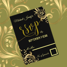 Elegant Black And Gold Custom Design Wedding 