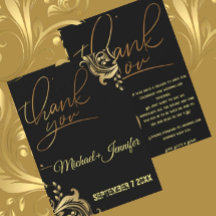 Elegant Black And Gold Custom Wedding
