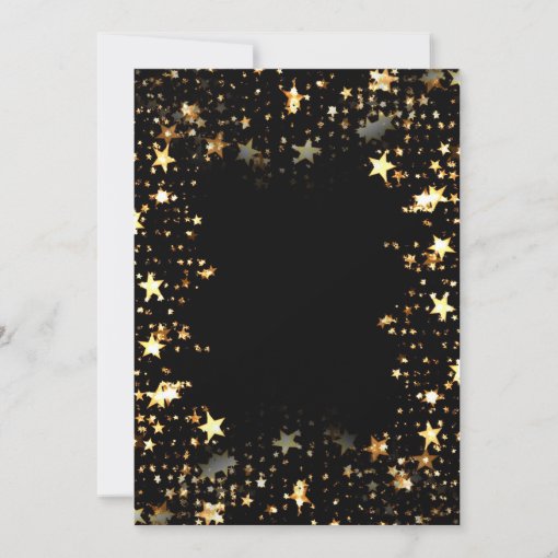 Elegant Black and Gold Engagement Party Invitation | Zazzle