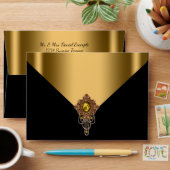 Elegant Black and Gold Envelope (Desk)