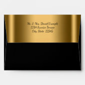 Elegant Black and Gold Envelope (Back (Top Flap))