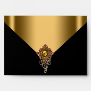 Elegant Black and Gold Envelope