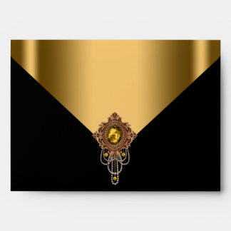 Elegant Black and Gold Envelope