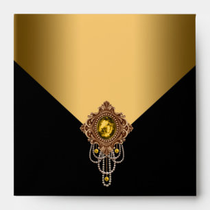 Elegant Black and Gold Envelope