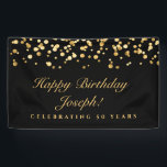 Elegant Black And Gold Fifty 50th Birthday Party Banner<br><div class="desc">Elegant Black And Gold Fifty 50th Birthday Party Banner</div>