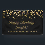 Elegant Black And Gold Fifty 50th Birthday Party Banner<br><div class="desc">Elegant Black And Gold Fifty 50th Birthday Party Banner</div>
