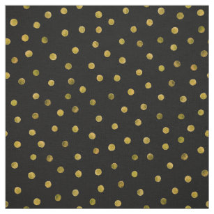 black and gold polka dot fabric