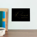 Elegant Black and Gold Foil Wedding Reserved Sign | Zazzle