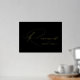 Elegant Black and Gold Foil Wedding Reserved Sign | Zazzle