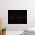 Elegant Black and Gold Foil Wedding Reserved Sign | Zazzle