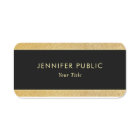 Elegant Black And Gold Glitter Custom Rectangle