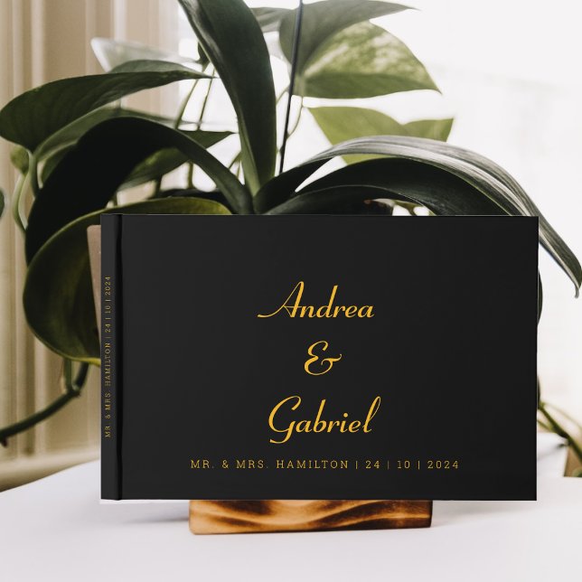 Elegant Black and Gold Guest Book (Creator Uploaded)