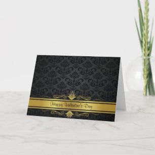 Elegant Black and Gold Holiday Card