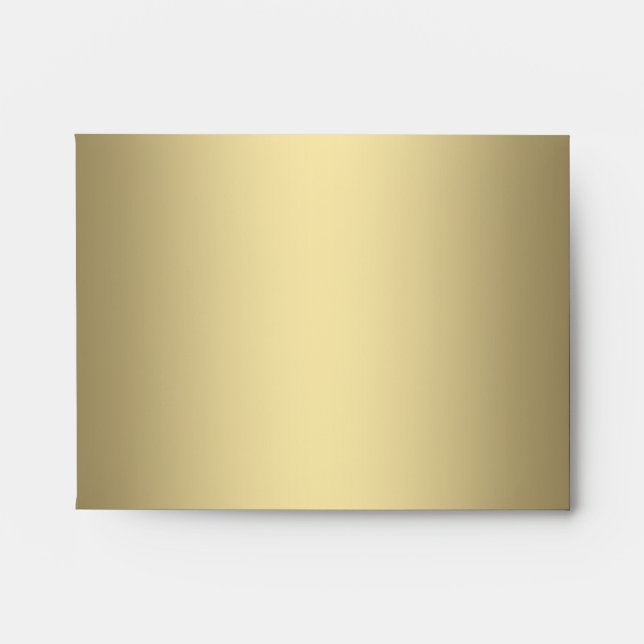 Elegant Black and Gold Linen RSVP Envelopes (Front)