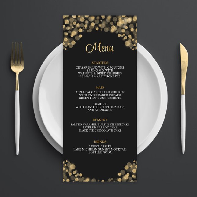 Elegant Black and Gold Menu (Creator Uploaded)