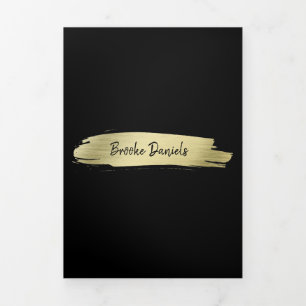 Elegant Black and Gold Modern Business Brochure