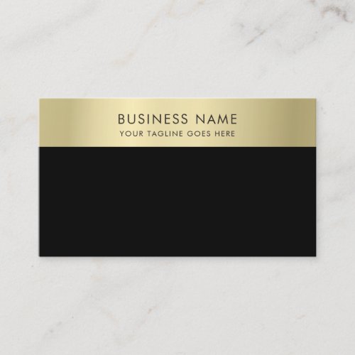 Elegant Black And Gold Modern Simple Template Chic Business Card