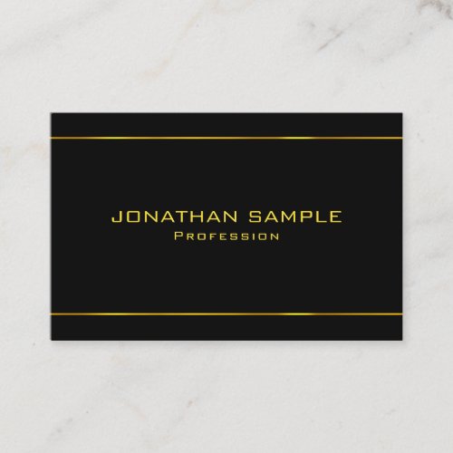 Elegant Black And Gold Modern Template Custom Business Card