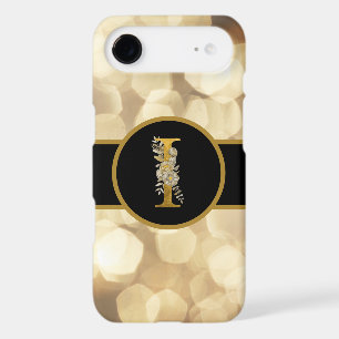 Elegant Black and Gold Monogram Letter "I" iPhone 17 Air Case