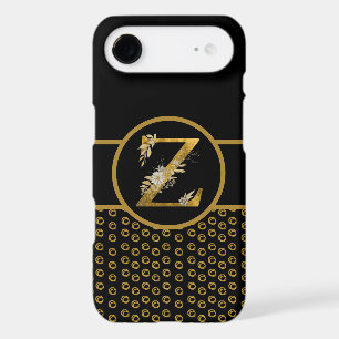 Elegant Black and Gold Monogram Letter "Z" iPhone 17 Air Case