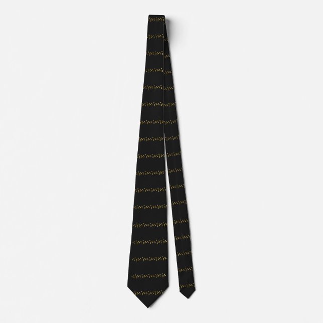Elegant Black and gold Neck Tie (Front)