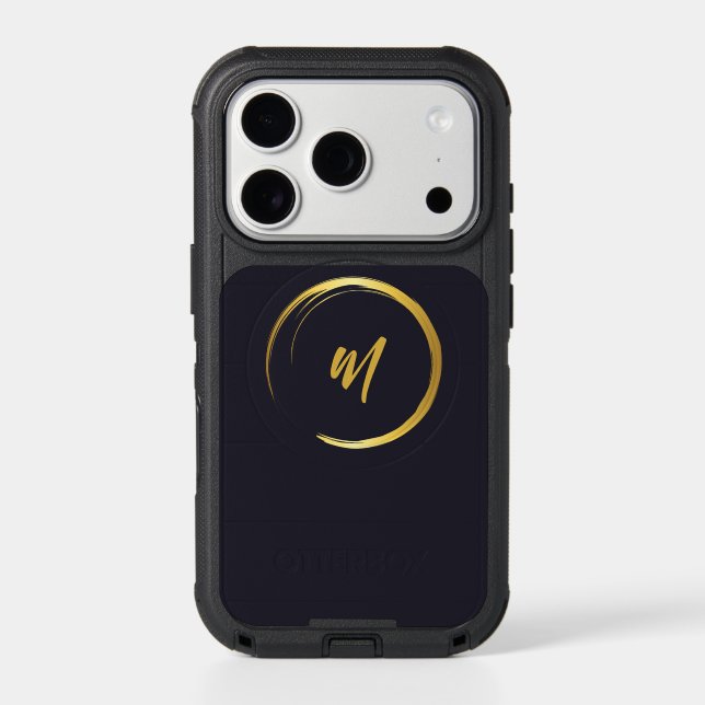 Elegant Black and Gold  Otterbox iPhone Case (Back)