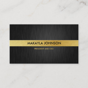 Elegant Black and Gold Professional Business Card