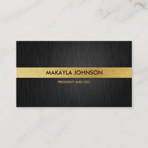 Elegant Black and Gold Professional Business Card Template
