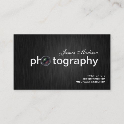 Elegant Black and Gold Professional Photographer Business Cards
