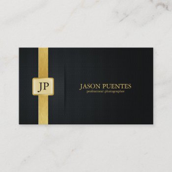 Elegant Black And Gold Professional Photographer Business Card by eatlovepray at Zazzle