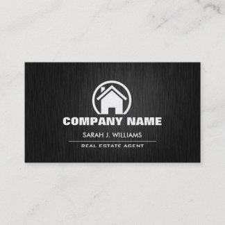 Elegant Black and Gold Real Estate Business Card