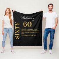 Elegant Black and Gold Sixty 60th Birthday Wishes 