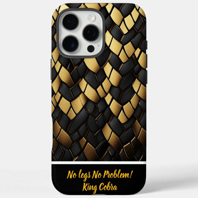 Elegant black and gold snakeskin pattern texture Case-Mate iPhone case (Back)