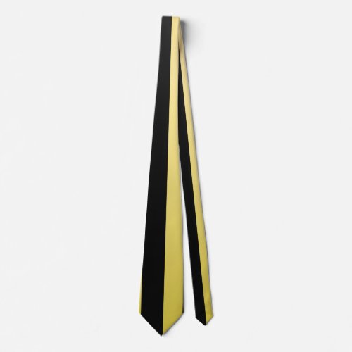 Elegant Black and Gold Stripe Mens Neck Tie