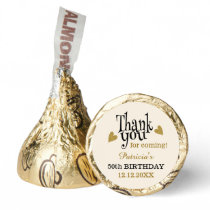 Elegant Black And Gold Thank You 50th Birthday Hershey®'s Kisses®