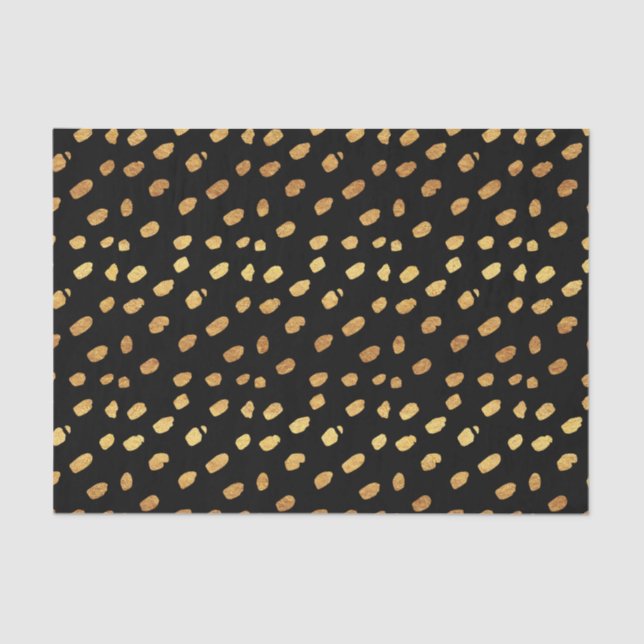 Elegant Black and Gold Tissue Paper (Front)