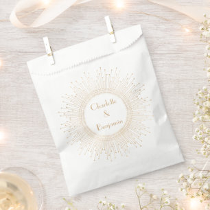 Elegant Black and Gold Vintage Art Deco Wedding Favor Bag