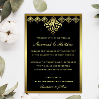 Elegant Black and Gold Wedding
