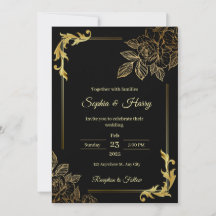Elegant Black and Gold Wedding