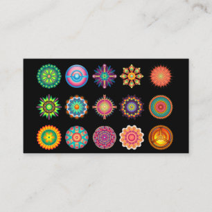 Elegant black and gold yoga business card