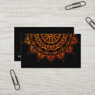 Elegant black and gold yoga business card