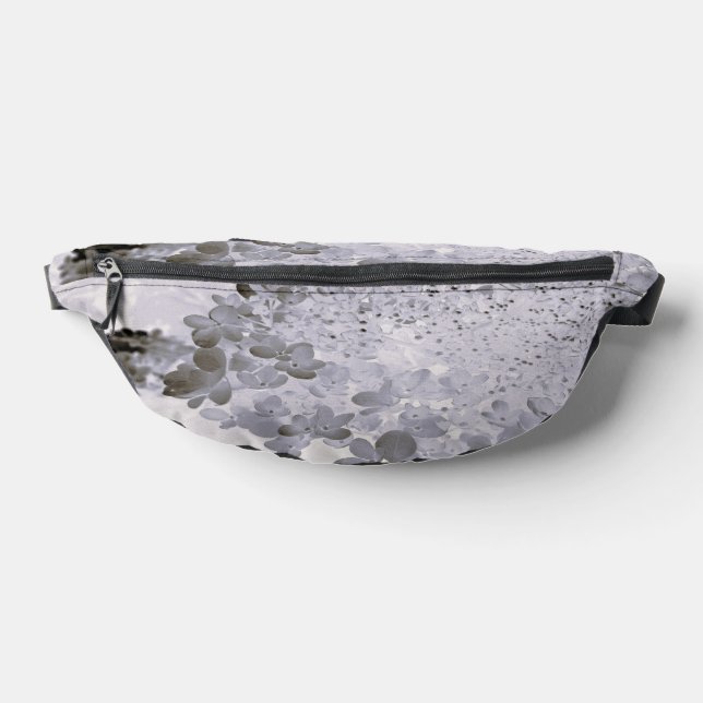 Elegant Black and Gray Limelight Hydrangea Fanny Pack (Lay Down)