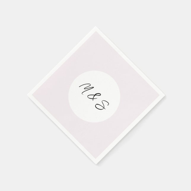Elegant Black And Lilac Minimalist Napkins (Corner)