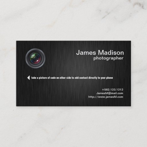 Customizable Elegant Black and Metallic Gold Photography Business Card Templates