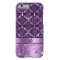 Elegant Black And Metallic Purple Damasks & Lace
