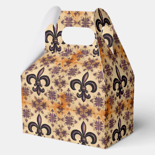 Elegant Black and Orange Pattern Favor Boxes