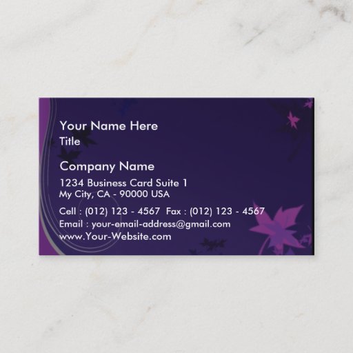 Customizable Elegant black and pink leaves business card templates