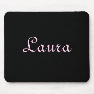 Elegant Black and Pink Mousepad