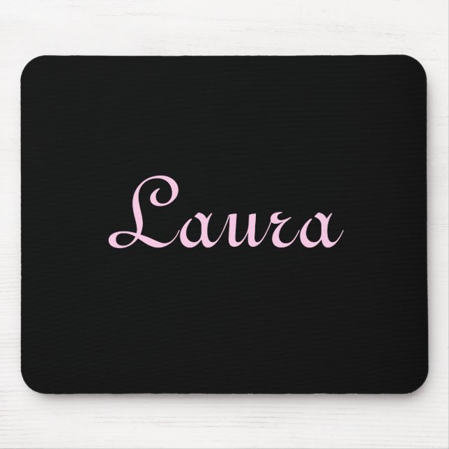 Elegant Black and Pink Mousepad (Front)